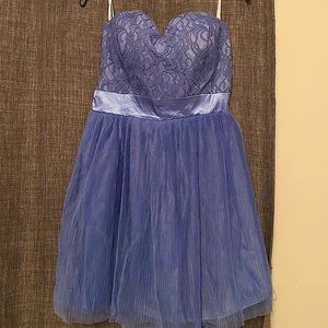 Strapless Periwinkle Dress